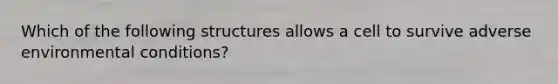 Which of the following structures allows a cell to survive adverse environmental conditions?