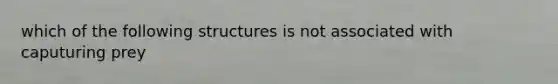 which of the following structures is not associated with caputuring prey