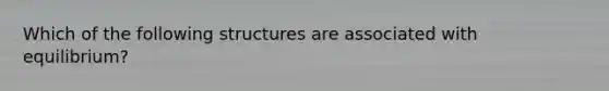 Which of the following structures are associated with equilibrium?