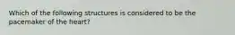 Which of the following structures is considered to be the pacemaker of the heart?
