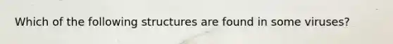 Which of the following structures are found in some viruses?