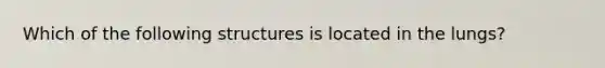 Which of the following structures is located in the lungs?