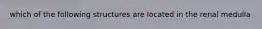 which of the following structures are located in the renal medulla