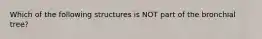 Which of the following structures is NOT part of the bronchial tree?