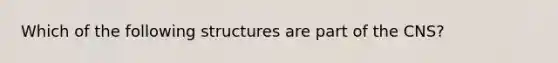 Which of the following structures are part of the CNS?