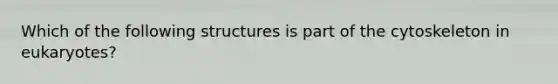 Which of the following structures is part of the cytoskeleton in eukaryotes?