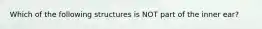 Which of the following structures is NOT part of the inner ear?