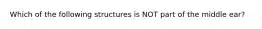 Which of the following structures is NOT part of the middle ear?