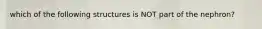 which of the following structures is NOT part of the nephron?