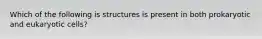 Which of the following is structures is present in both prokaryotic and eukaryotic cells?