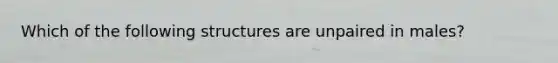 Which of the following structures are unpaired in males?