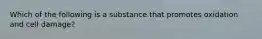 Which of the following is a substance that promotes oxidation and cell damage?