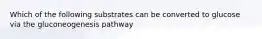 Which of the following substrates can be converted to glucose via the gluconeogenesis pathway