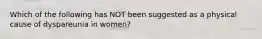 Which of the following has NOT been suggested as a physical cause of dyspareunia in women?