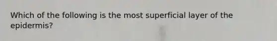 Which of the following is the most superficial layer of the epidermis?