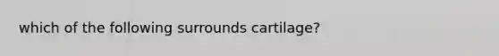 which of the following surrounds cartilage?