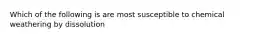 Which of the following is are most susceptible to chemical weathering by dissolution