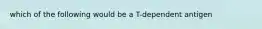 which of the following would be a T-dependent antigen