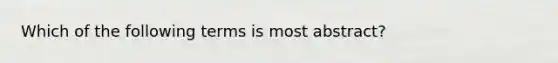 Which of the following terms is most abstract?