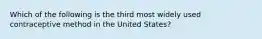 Which of the following is the third most widely used contraceptive method in the United States?