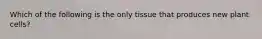 Which of the following is the only tissue that produces new plant cells?