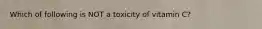 Which of following is NOT a toxicity of vitamin C?