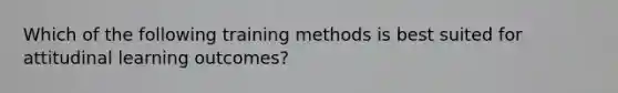 Which of the following training methods is best suited for attitudinal learning outcomes?