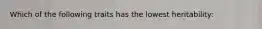 Which of the following traits has the lowest heritability: