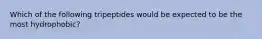 Which of the following tripeptides would be expected to be the most hydrophobic?