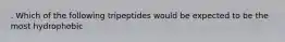 . Which of the following tripeptides would be expected to be the most hydrophobic