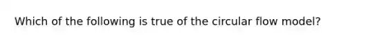 Which of the following is true of the circular flow model?