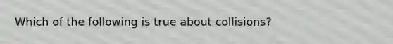 Which of the following is true about collisions?