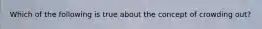 Which of the following is true about the concept of crowding out?