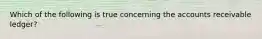 Which of the following is true concerning the accounts receivable ledger?