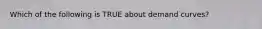 Which of the following is TRUE about demand curves?