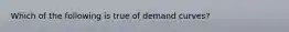 Which of the following is true of demand curves?