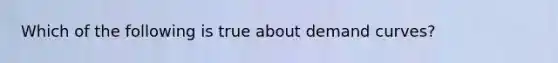 Which of the following is true about demand curves?