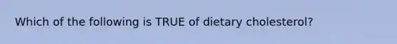 Which of the following is TRUE of dietary cholesterol?