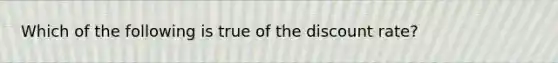 Which of the following is true of the discount rate?