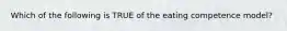 Which of the following is TRUE of the eating competence model?