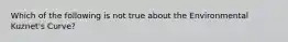 Which of the following is not true about the Environmental Kuznet's Curve?