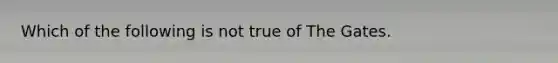 Which of the following is not true of The Gates.