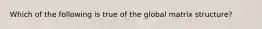 Which of the following is true of the global matrix structure?