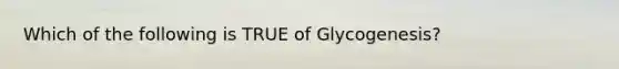 Which of the following is TRUE of Glycogenesis?