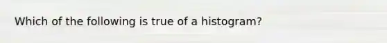 Which of the following is true of a histogram?