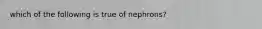 which of the following is true of nephrons?