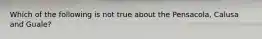 Which of the following is not true about the Pensacola, Calusa and Guale?​