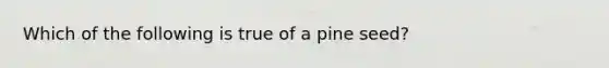 Which of the following is true of a pine seed?