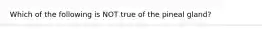 Which of the following is NOT true of the pineal gland?