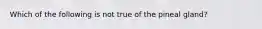 Which of the following is not true of the pineal gland?